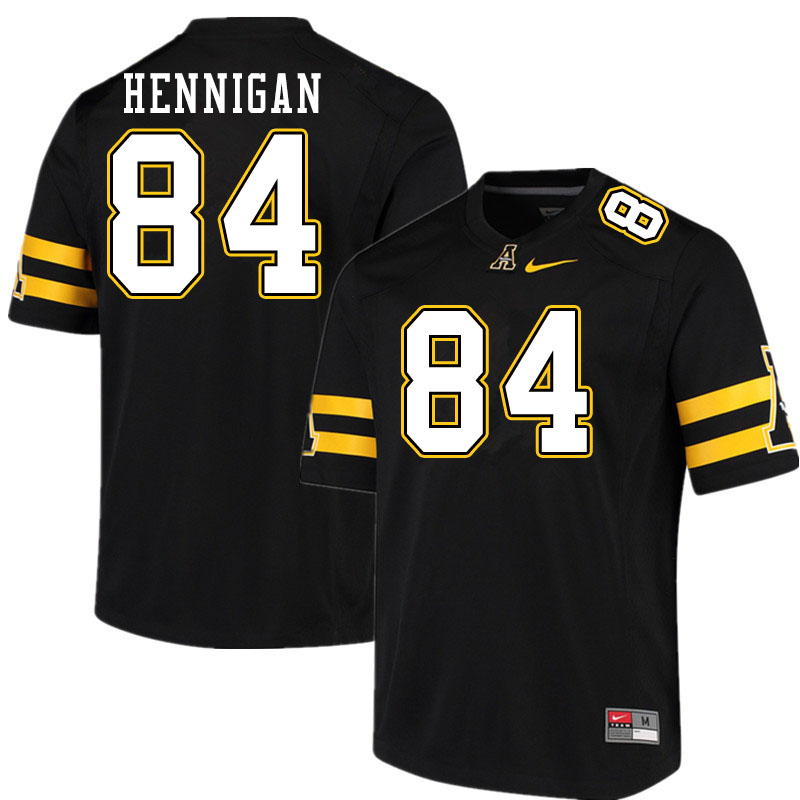 Men #84 Peter Hennigan Appalachian State Mountaineers College Football Jerseys Sale-Black